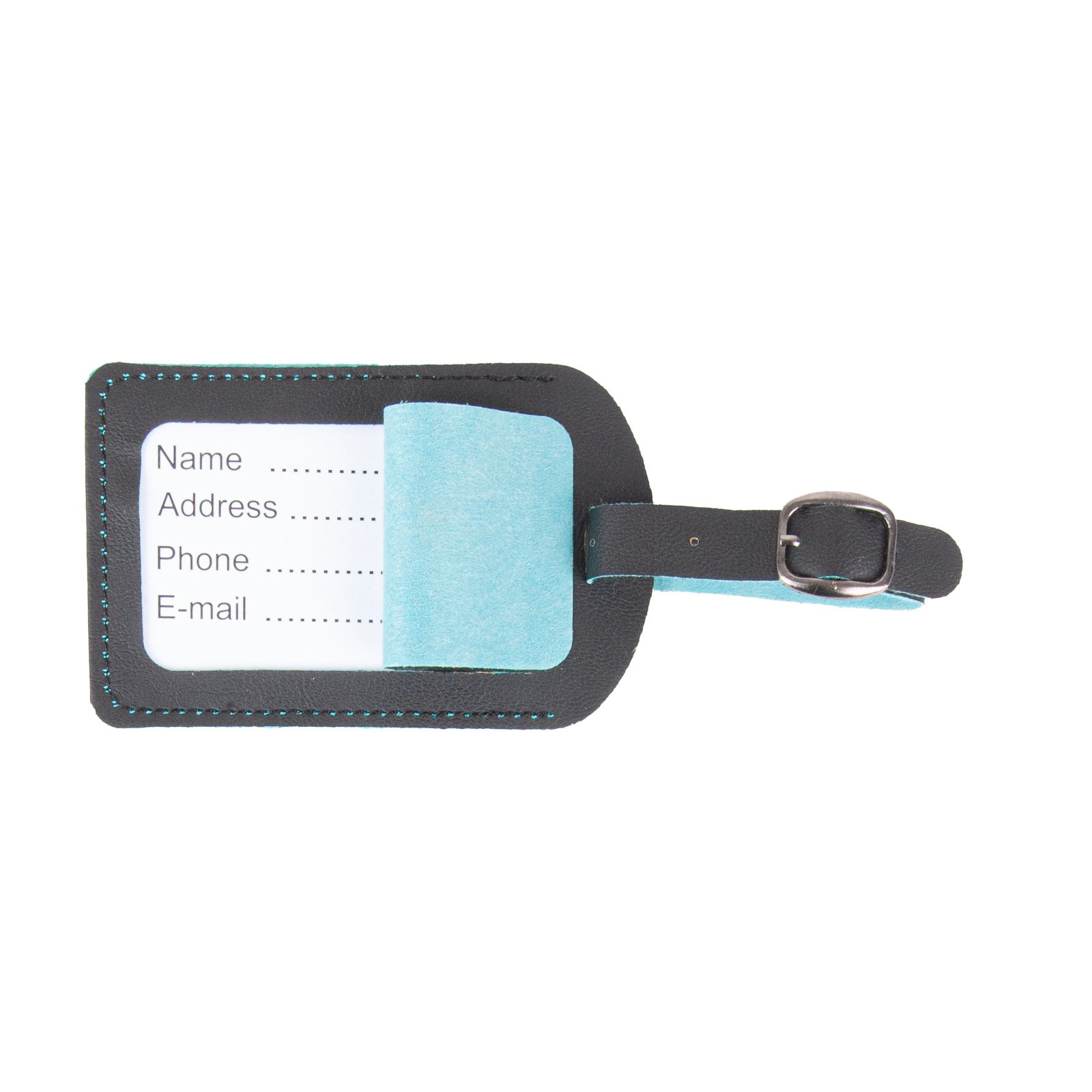 BAGAJ ETİKETİ TURKUAZ DERİ