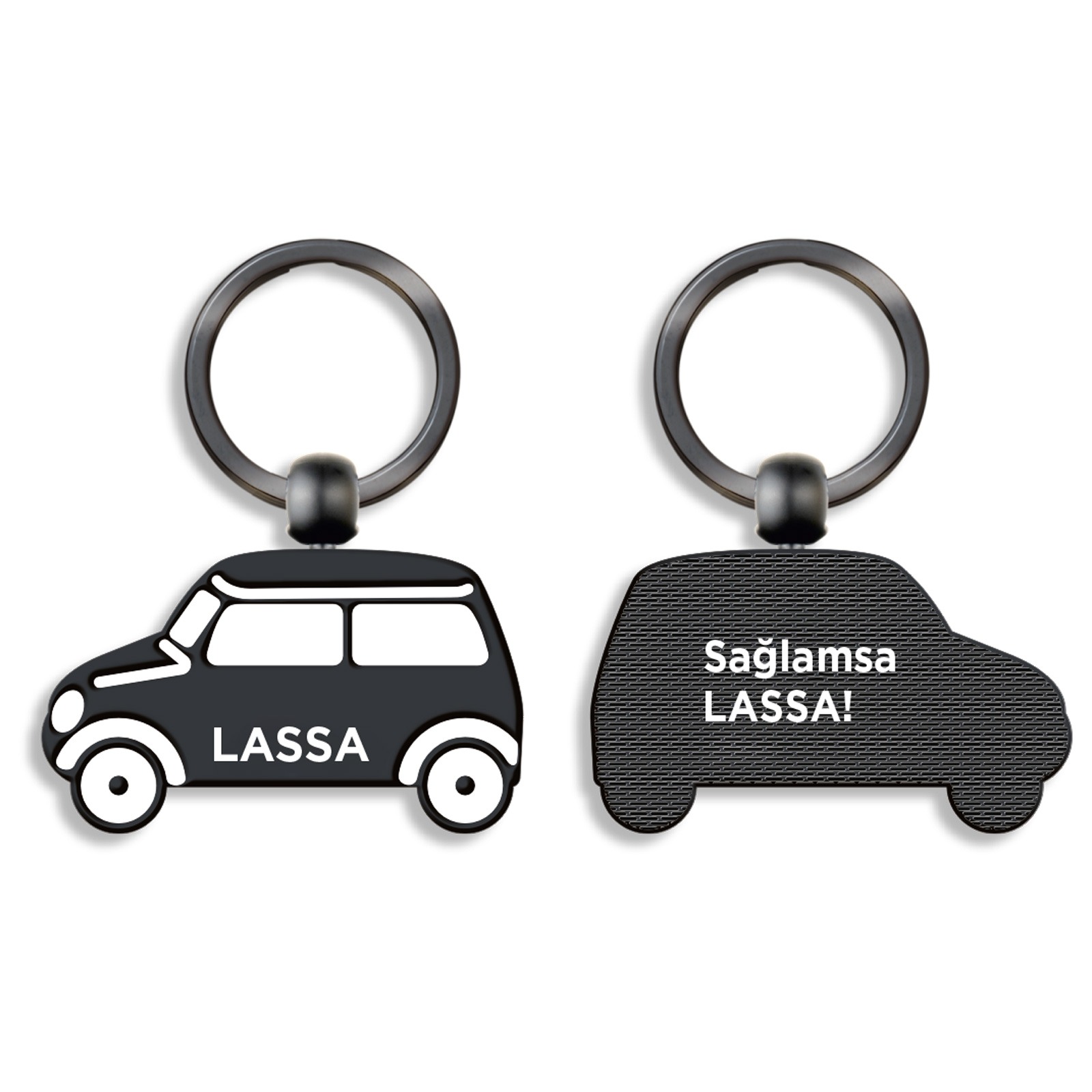 SEYFİYAZ SİYAH ÇİFT YÖN METAL ANAHTARLIK