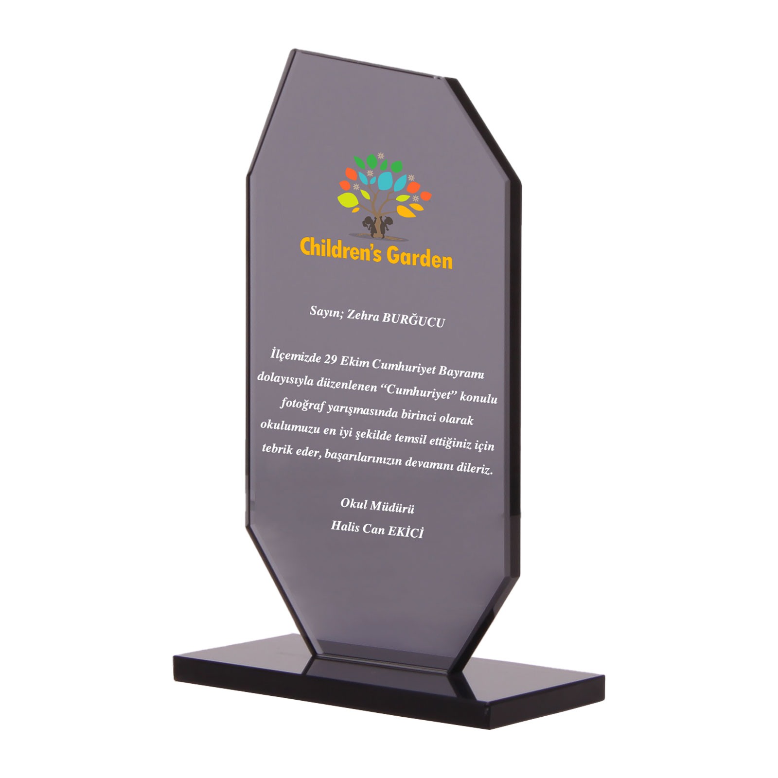 4864 OSKAY ŞEFFAF KRİSTAL PLAKET