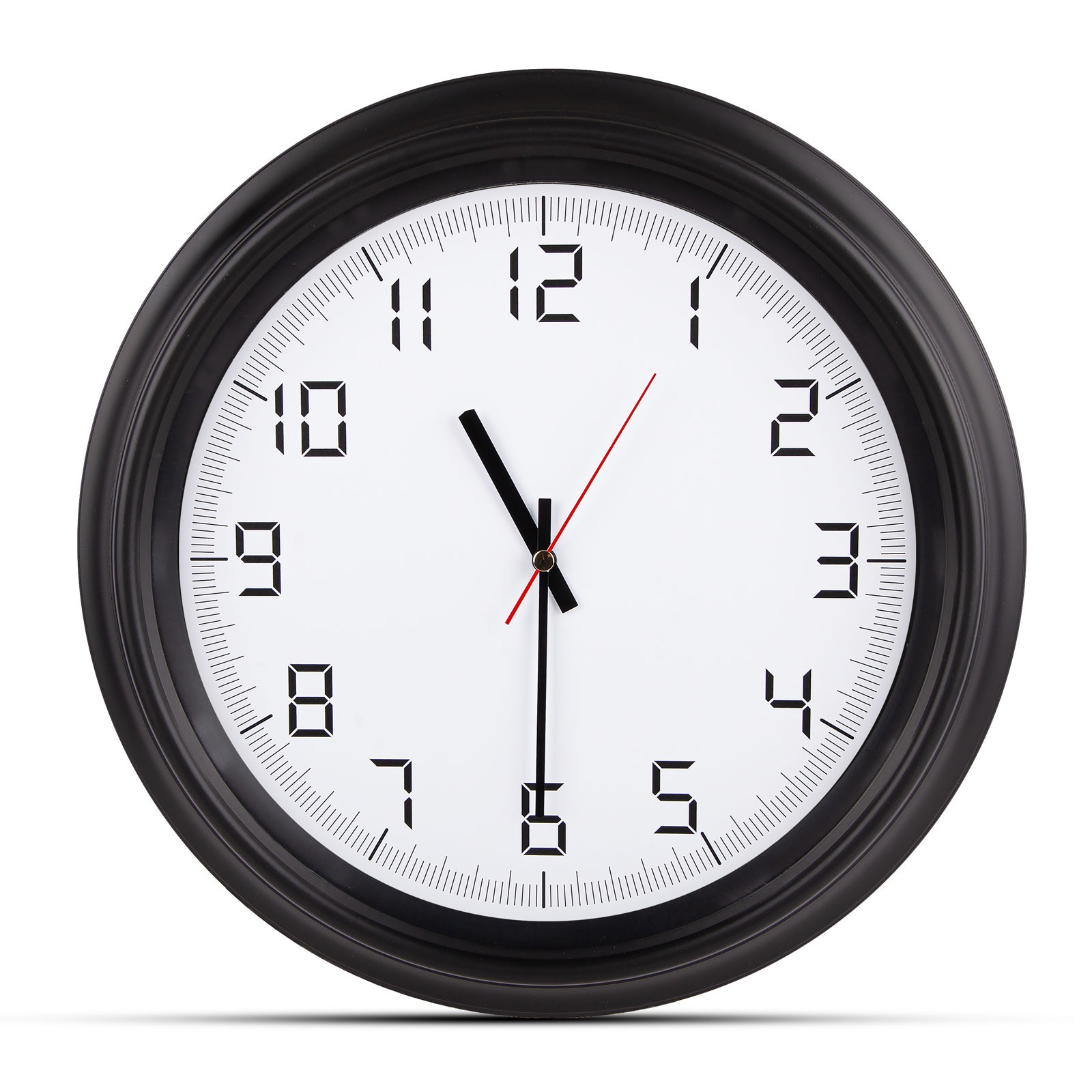 5007 ATLAS KIRMIZI PLASTİK KASA DUVAR SAATİ (380MM)