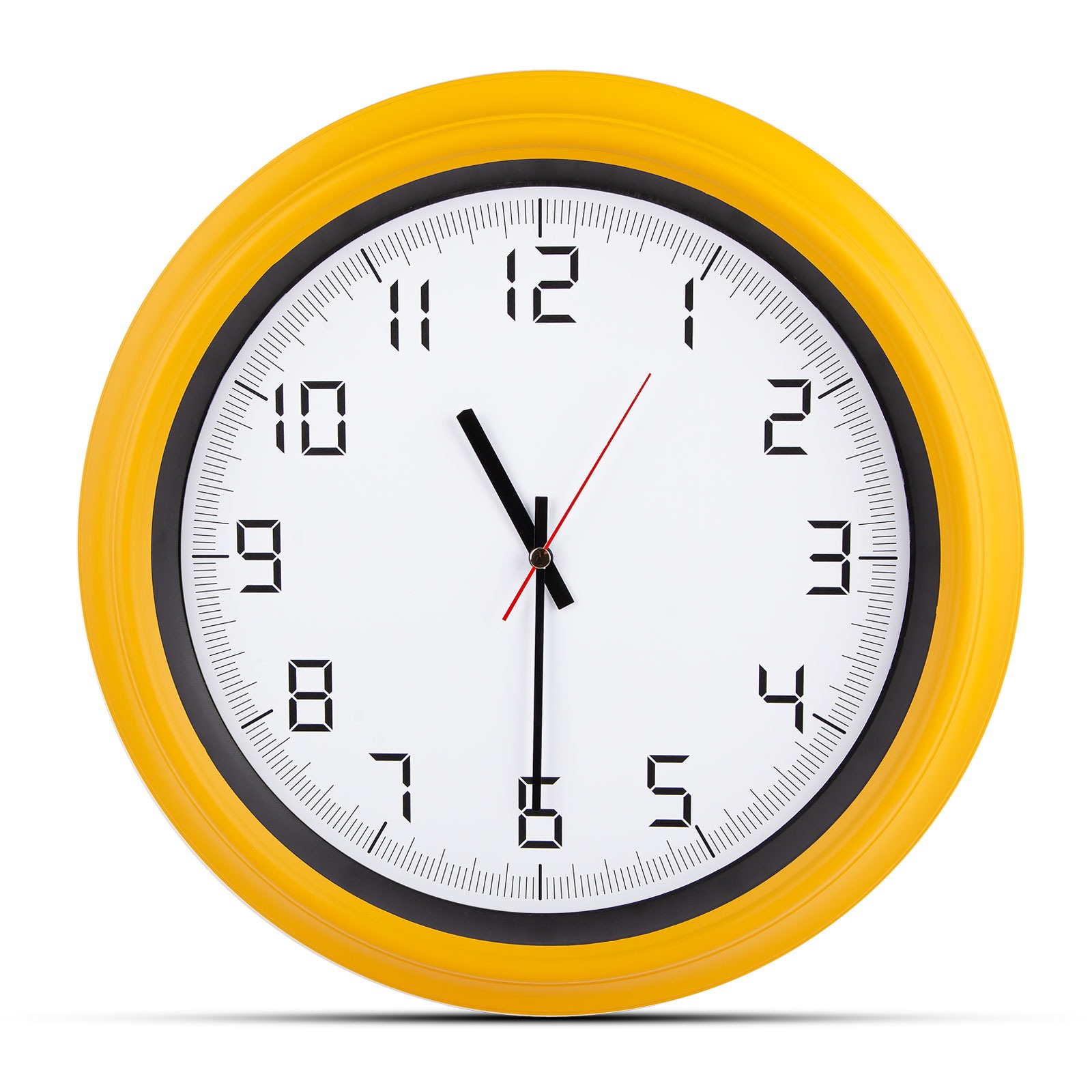 5007 ATLAS KIRMIZI PLASTİK KASA DUVAR SAATİ (380MM)