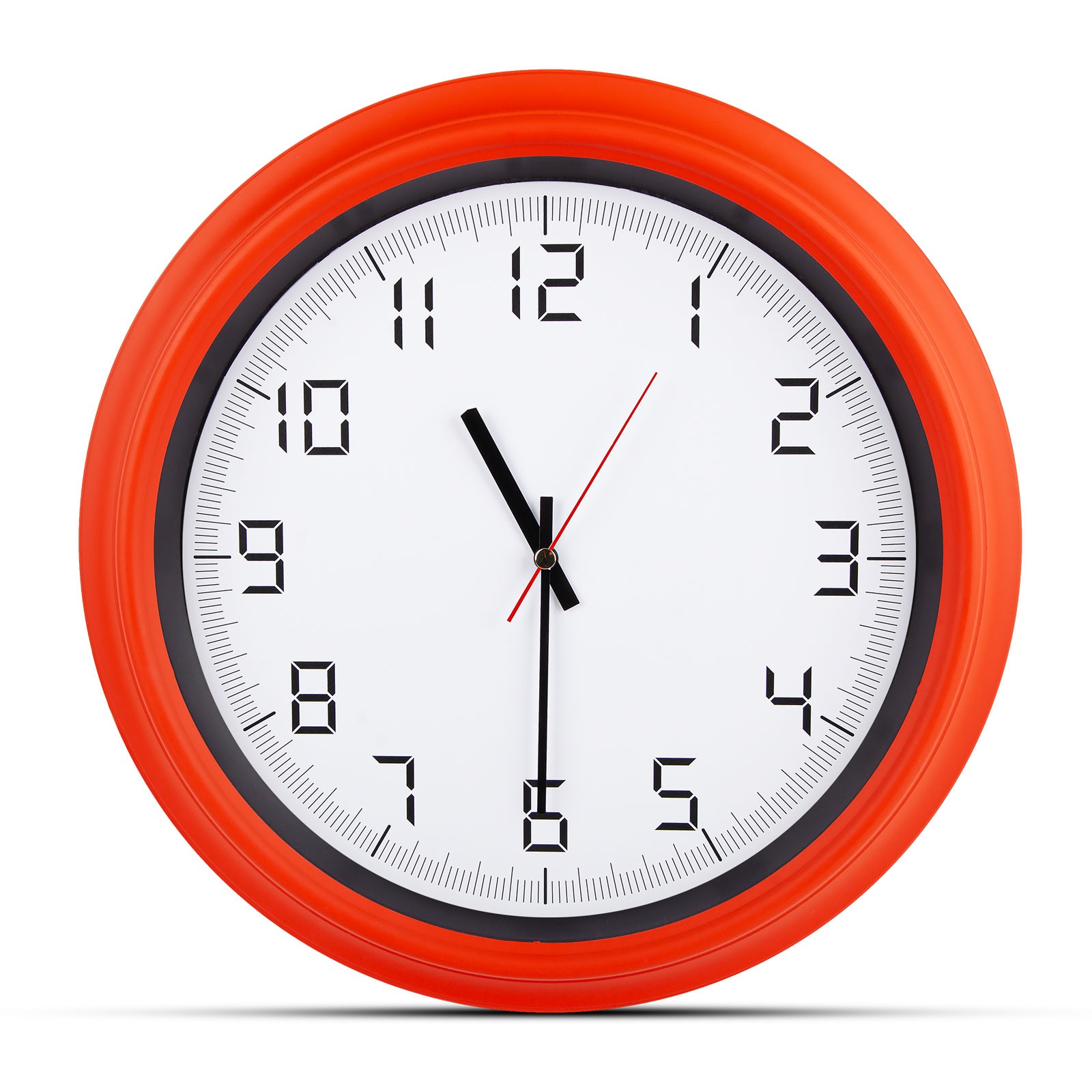 5007 ATLAS KIRMIZI PLASTİK KASA DUVAR SAATİ (380MM)