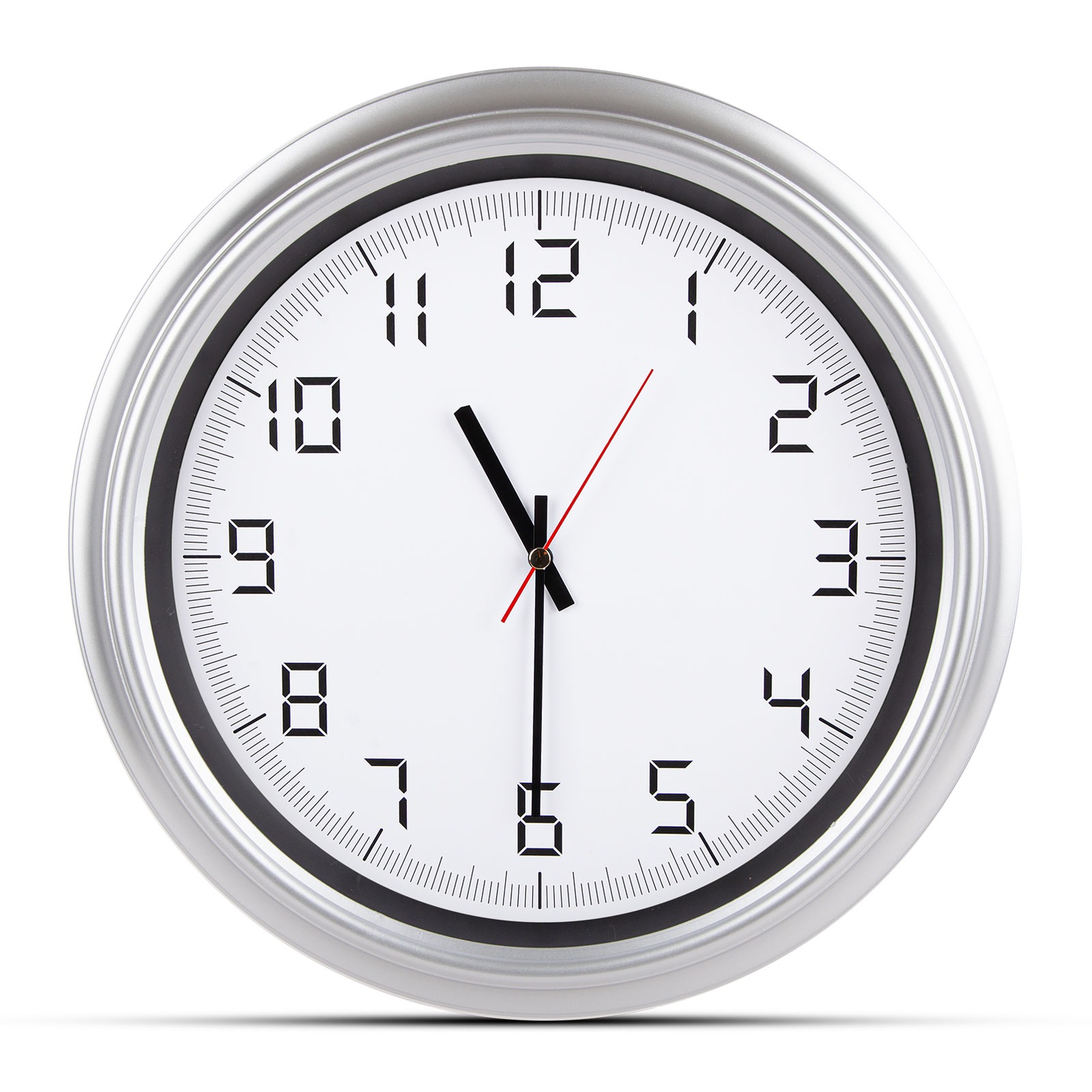 5007 ATLAS KIRMIZI PLASTİK KASA DUVAR SAATİ (380MM)