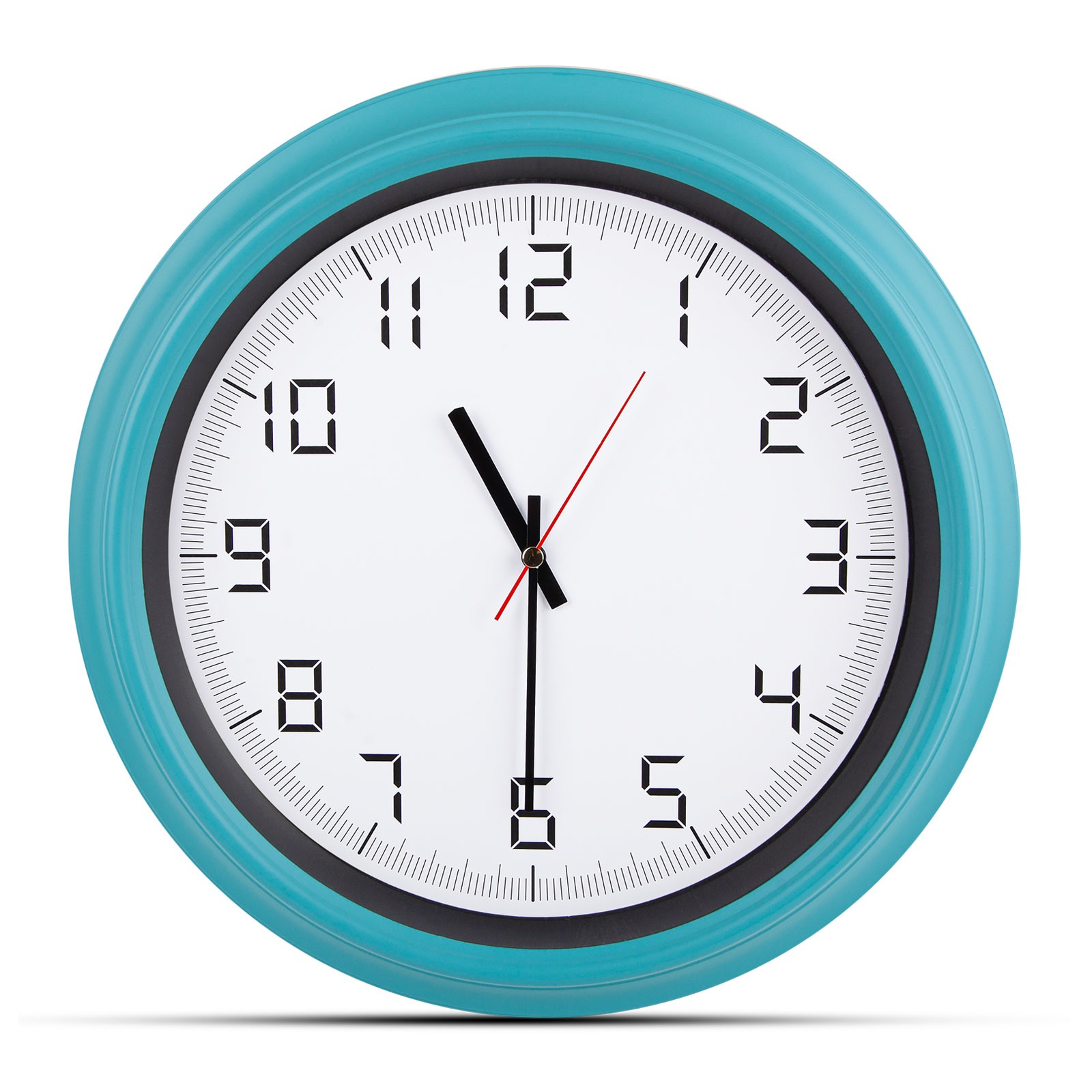 5007 ATLAS KIRMIZI PLASTİK KASA DUVAR SAATİ (380MM)