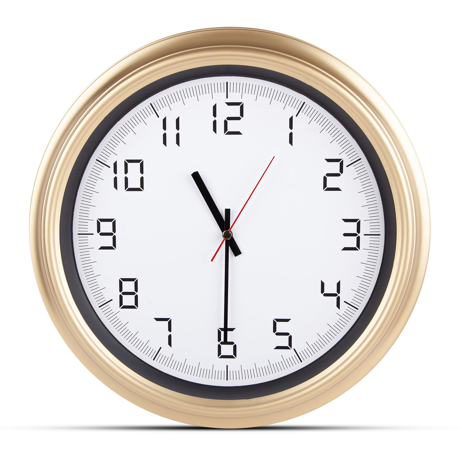 5007 ATLAS KIRMIZI PLASTİK KASA DUVAR SAATİ (380MM)