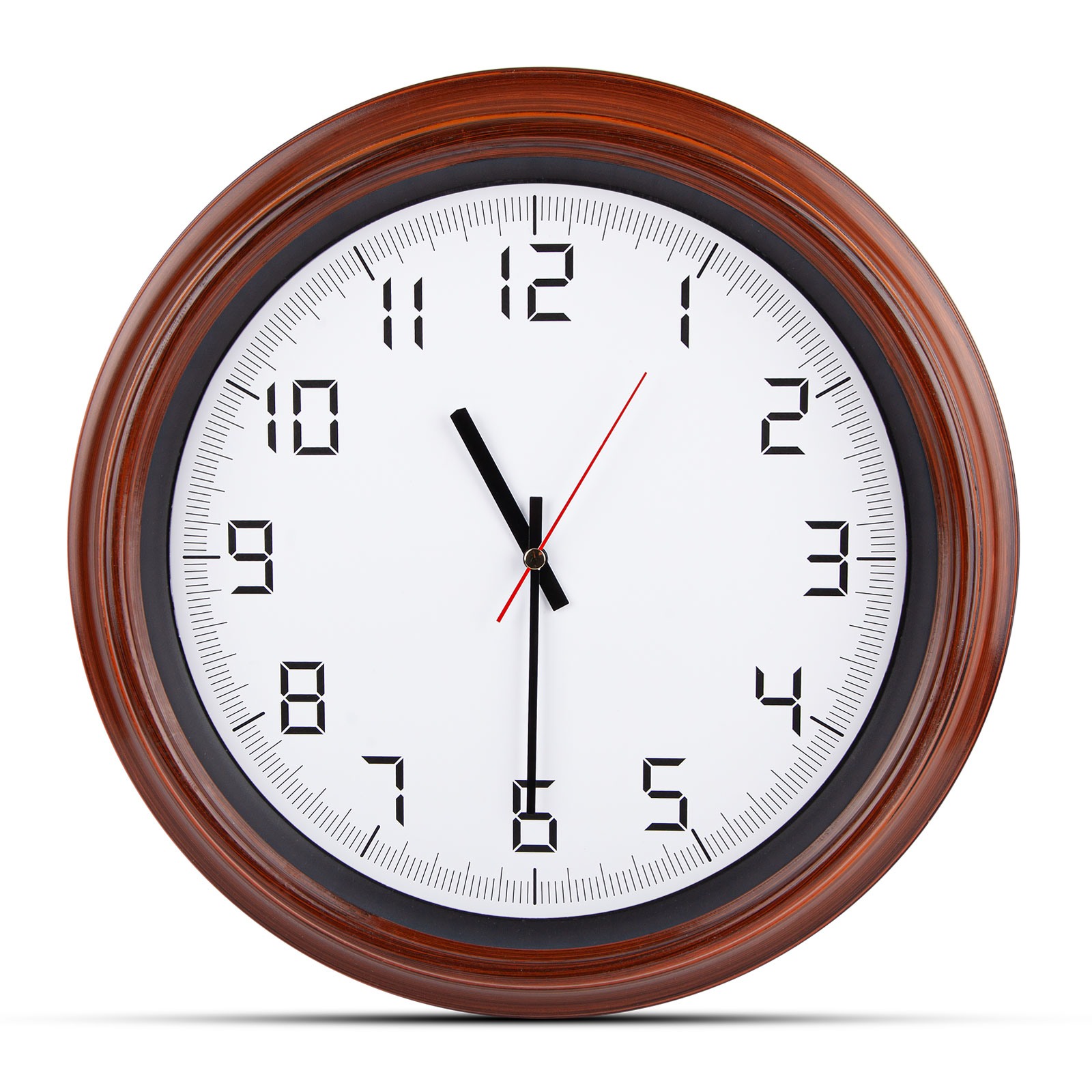 5007 ATLAS KIRMIZI PLASTİK KASA DUVAR SAATİ (380MM)