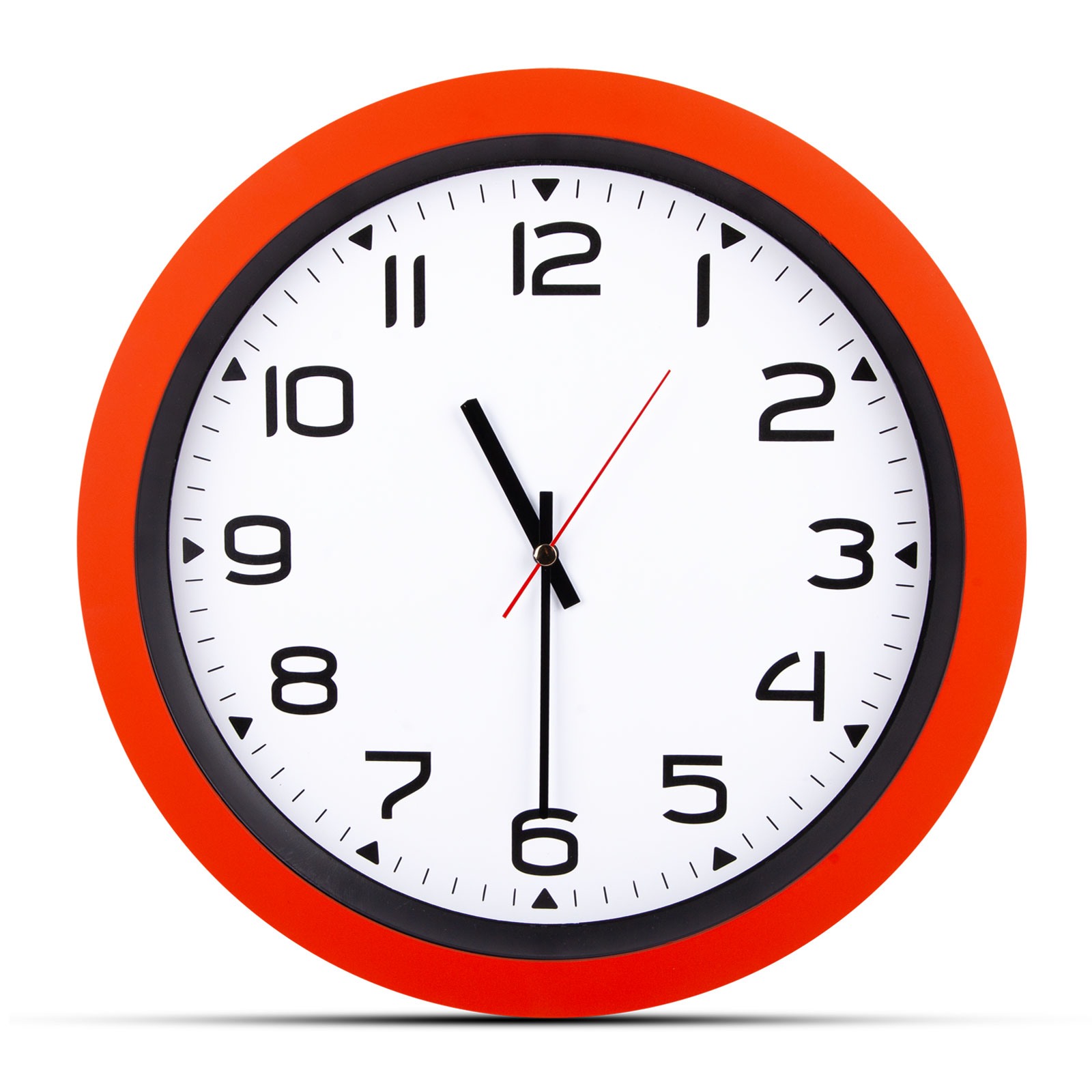 5023 HERA KIRMIZI PLASTİK KASA DUVAR SAATİ (350MM)