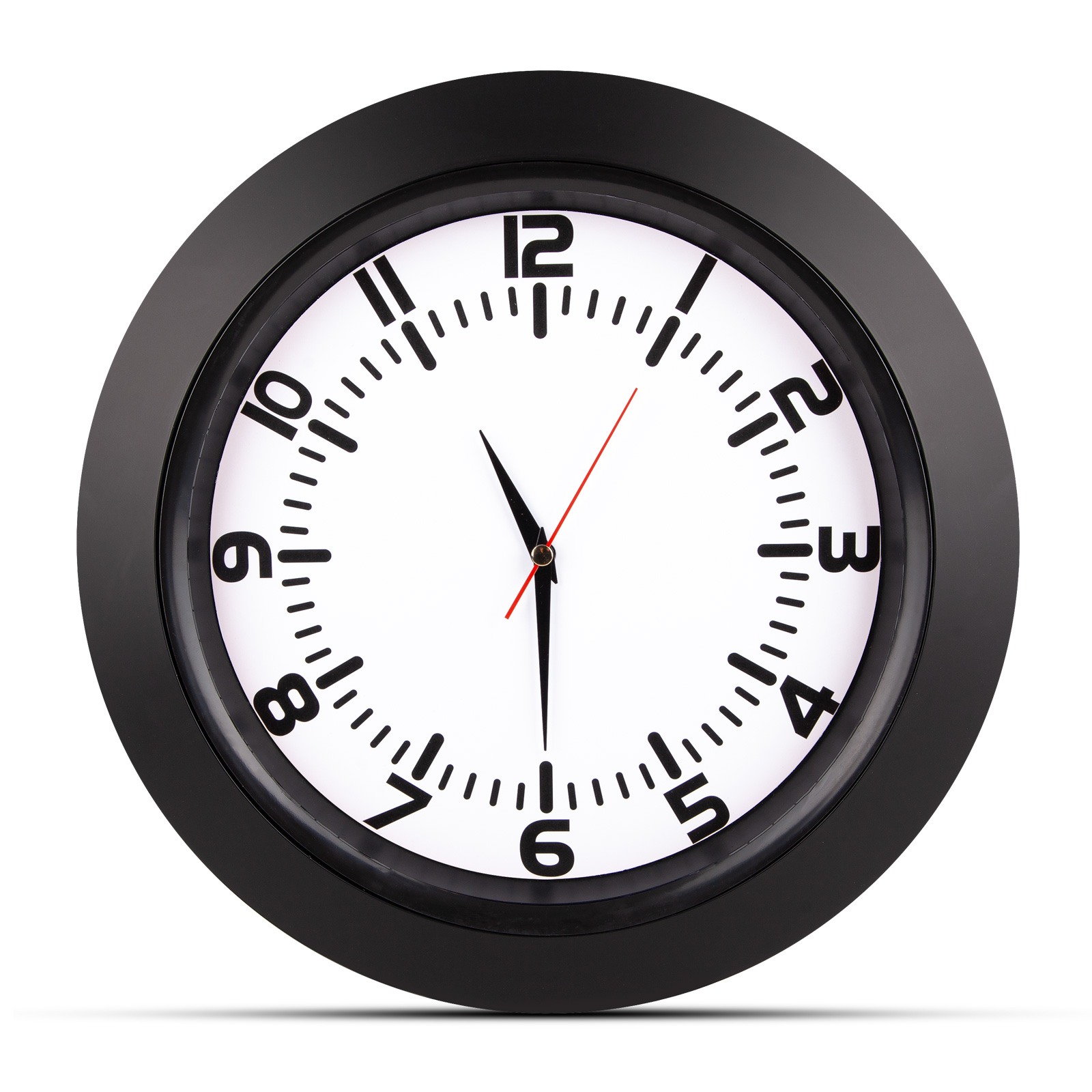 UMAY SİYAH PLASTİK KASA DUVAR SAATİ (350 MM)