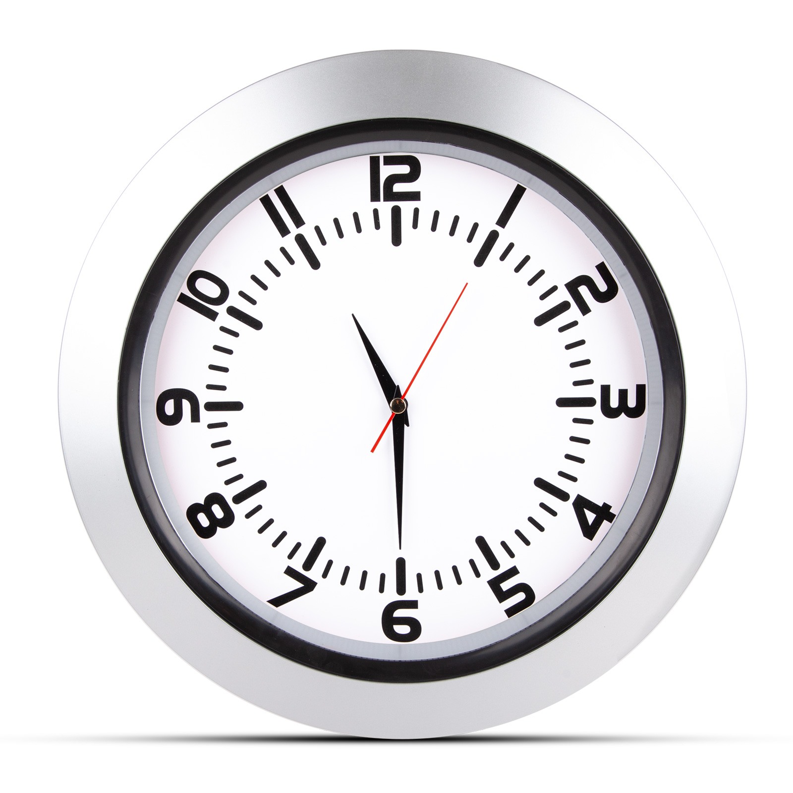 UMAY GÜMÜŞ PLASTİK KASA DUVAR SAATİ (350 MM)