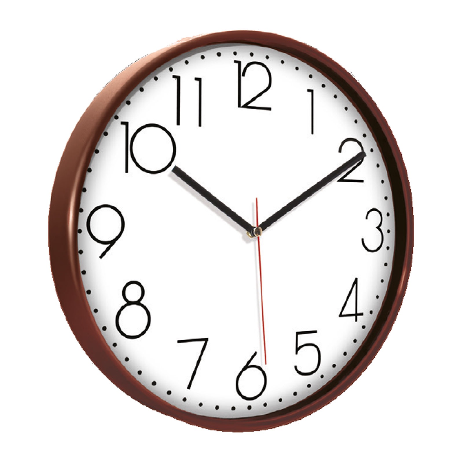 5044 PAN164 KIRMIZI PLASTİK ÇERÇEVE DUVAR SAATİ (380 MM)