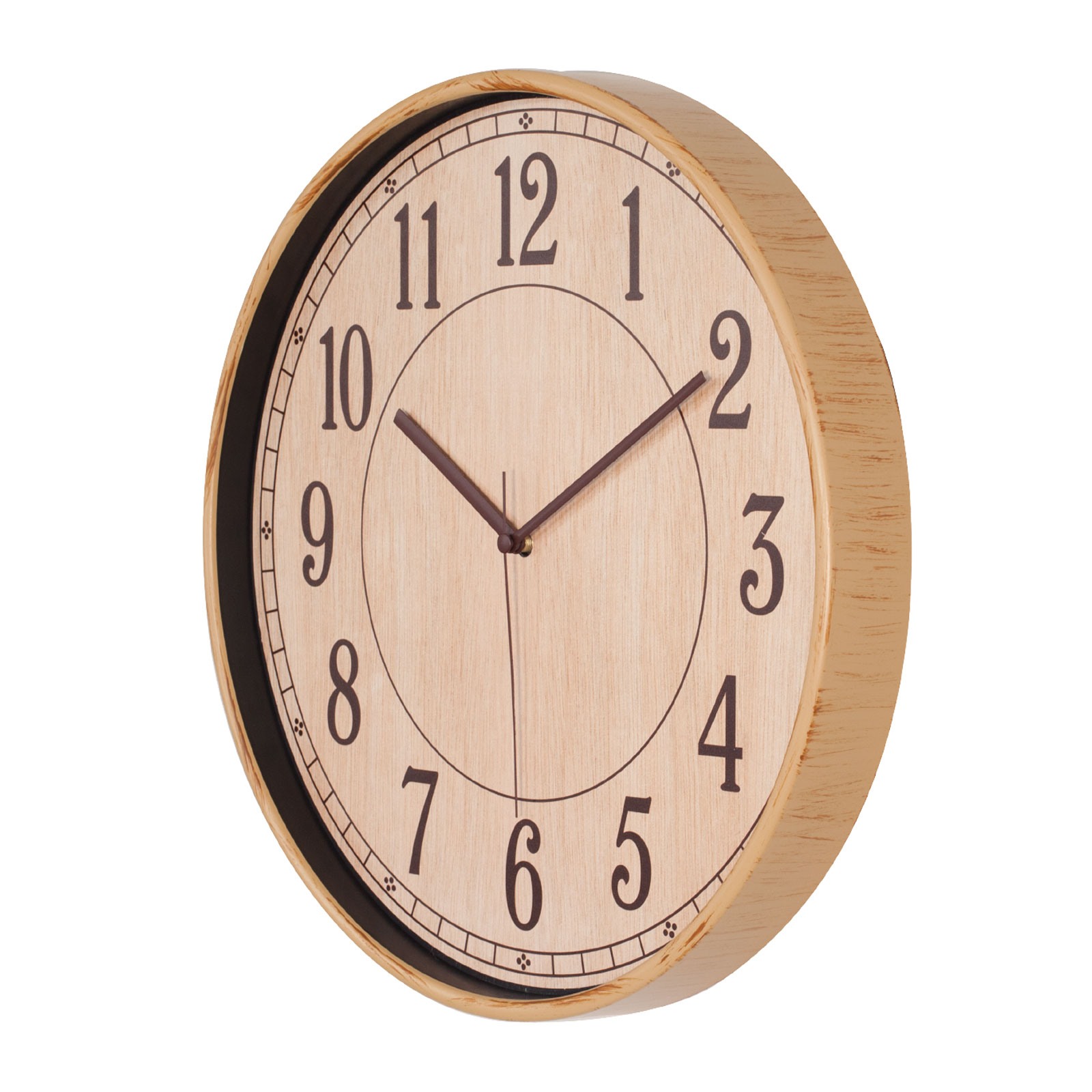 MİMAS186 AHŞAP PLASTİK KASA DUVAR SAATİ (380 MM)