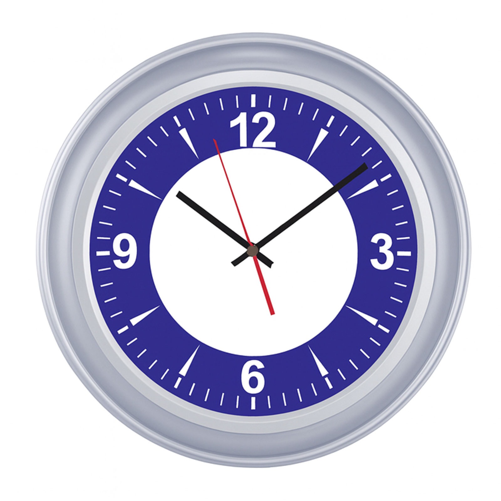 BENDİS509 GÜMÜŞ BRİSTOL KADRAN DUVAR SAATİ (400 MM)